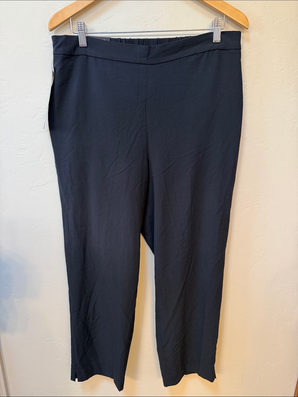 NWT Banana Republic Pull On Work Pants Black Pockets Cropped Womens Size 14